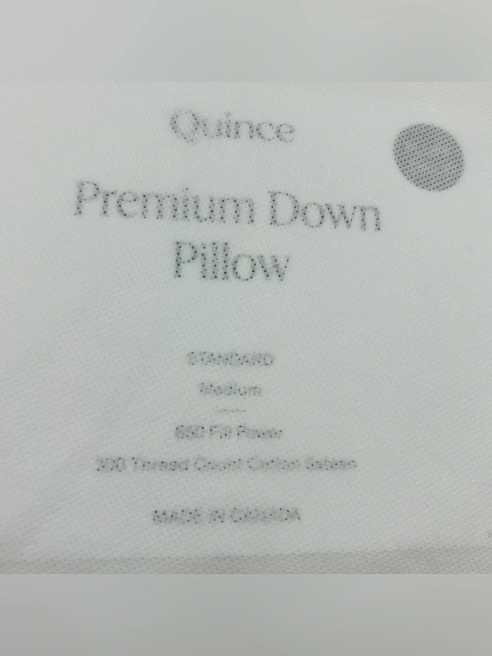 QUINCE Premium Down Pillow Standard Medium 4214